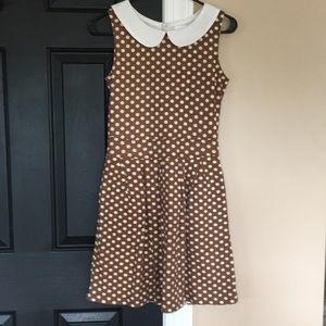 Modcloth Polka Dot Peter Pan Collar Dress